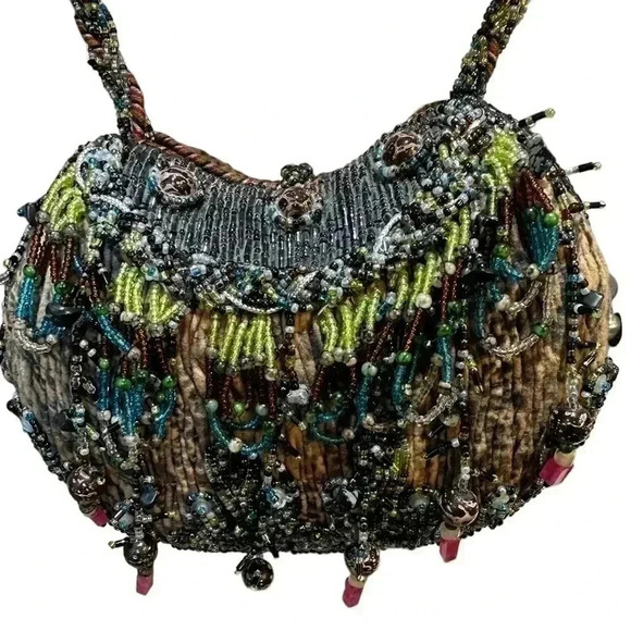 Amen Wardy Aspen Designer Beaded clutch Purse - Picture 6 of 7